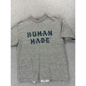 Human Made Premium Screened Logo Crew Tee Shirt (Men's Large) Gray